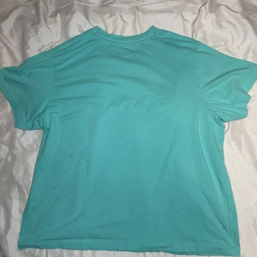 Tommy Bahama Shirt Mens XL Short Sleeve Teal Crew Neck Lightweight - Picture 3 of 4